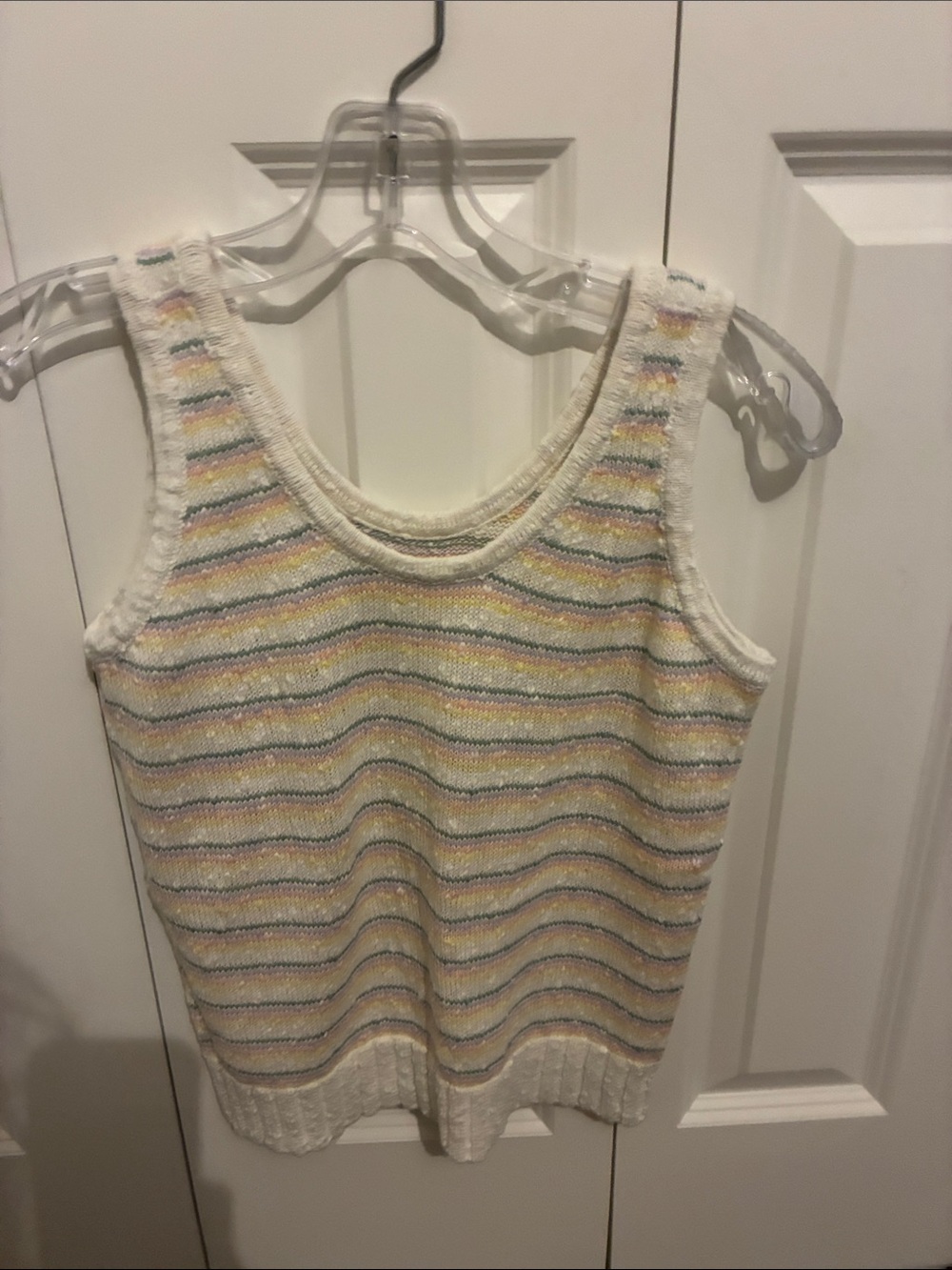 Loft Petite Striped Cotton Tank Top